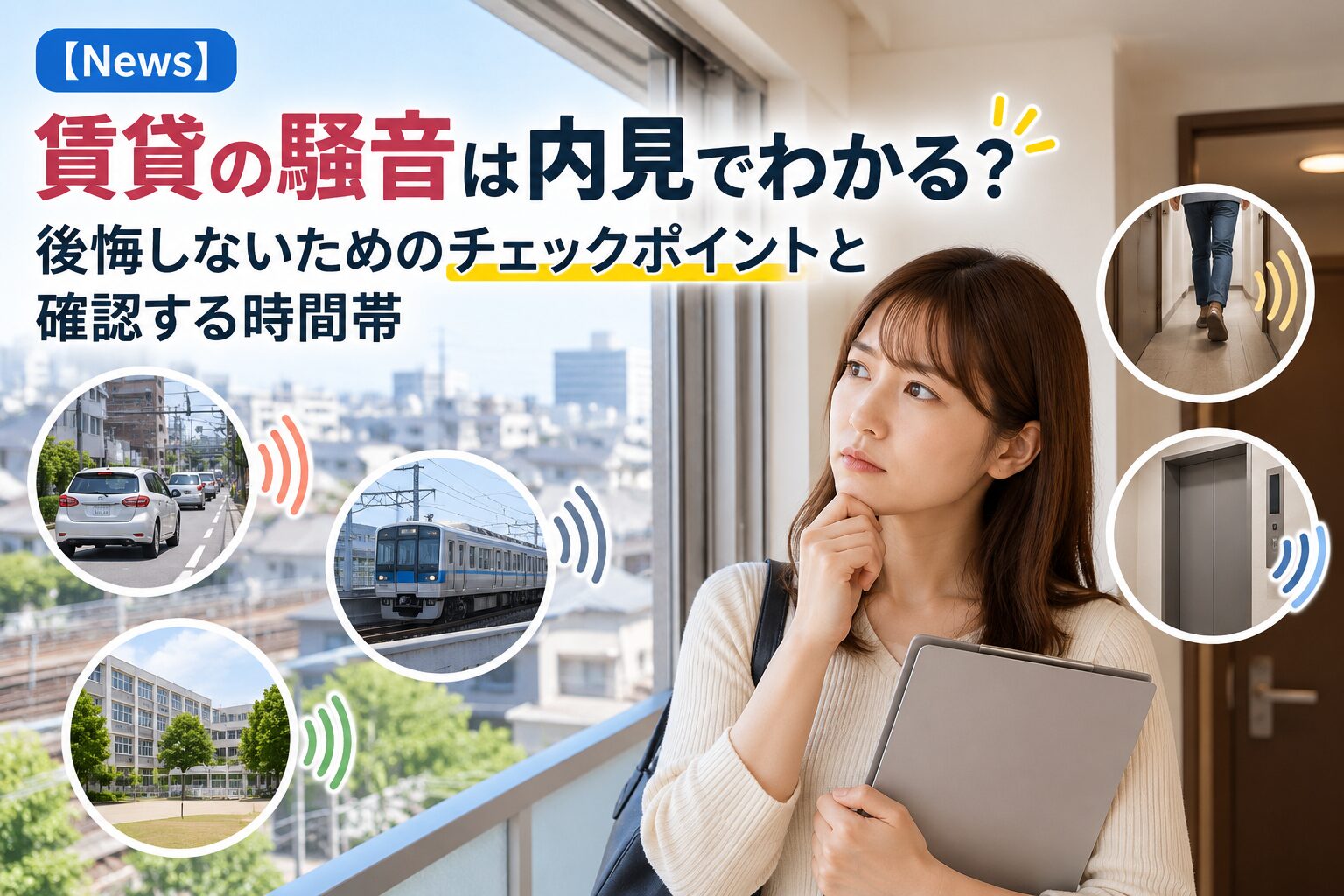 【News】賃貸の騒音は内見でわかる？後悔しないためのチェックポイントと確認する時間帯