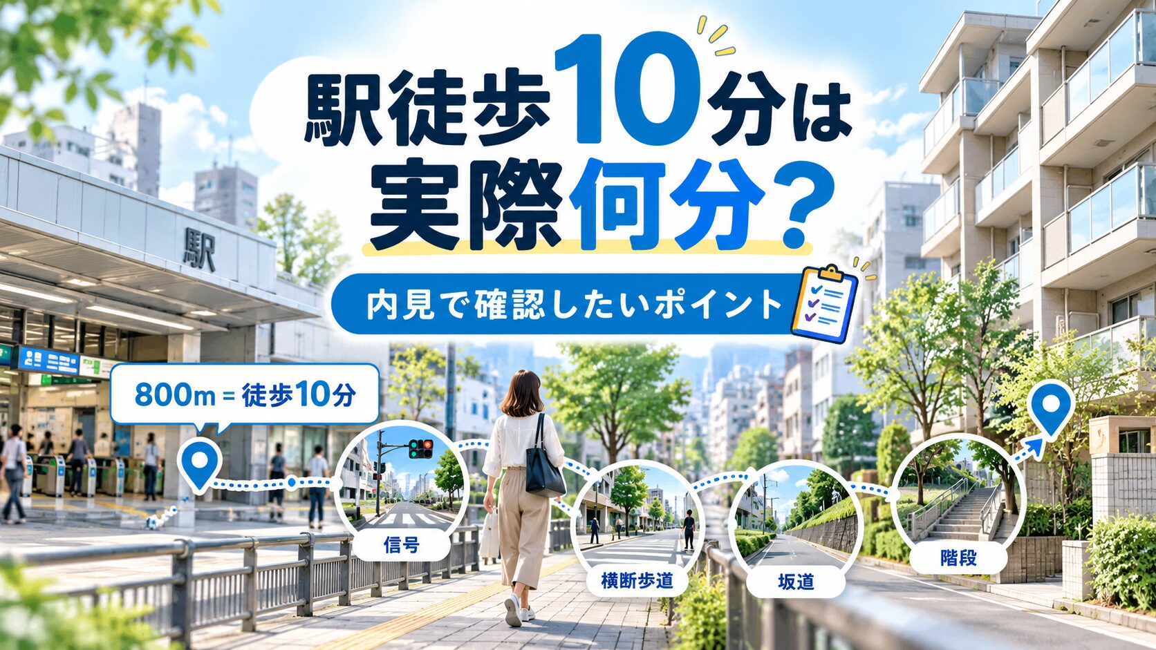 【News】賃貸の駅徒歩10分は実際何分？内見で確認すべきポイント